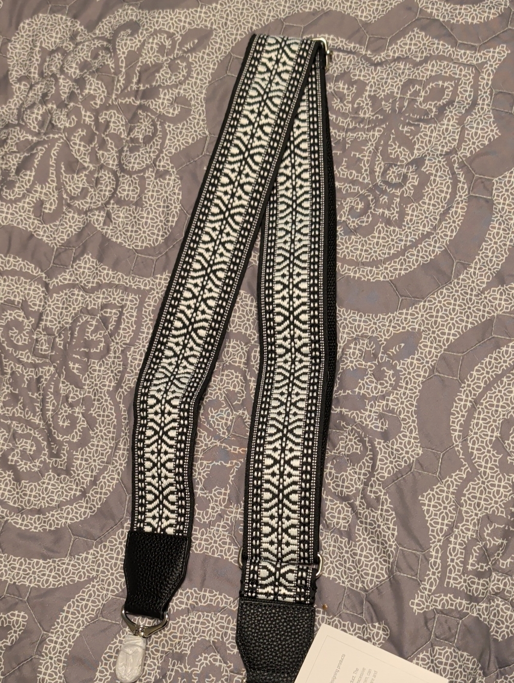 thirty-one Black and White Woven Adjustable Bag Strap